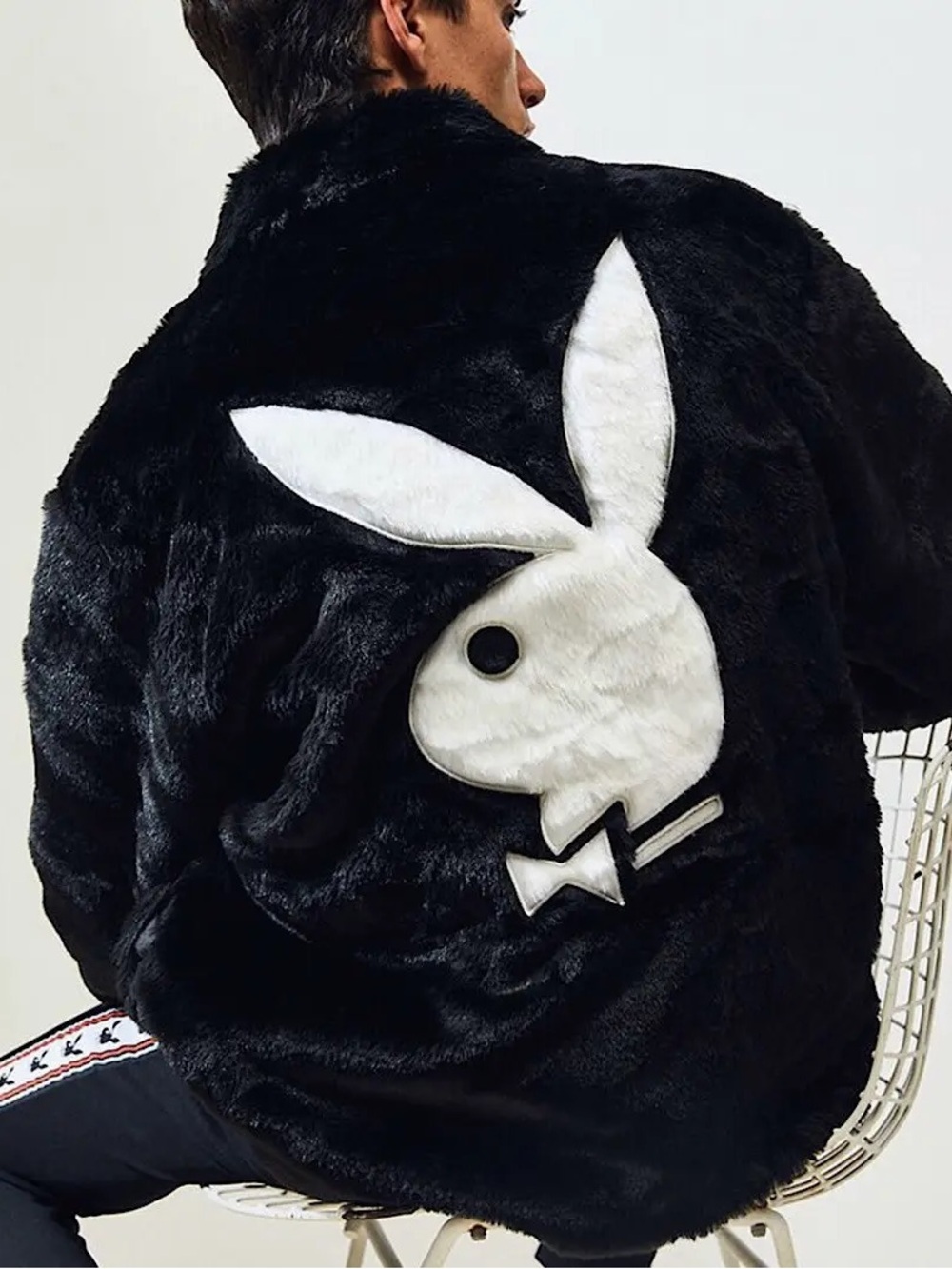 PLAYBOY by Pacsun Faux Fur Coach Jacket